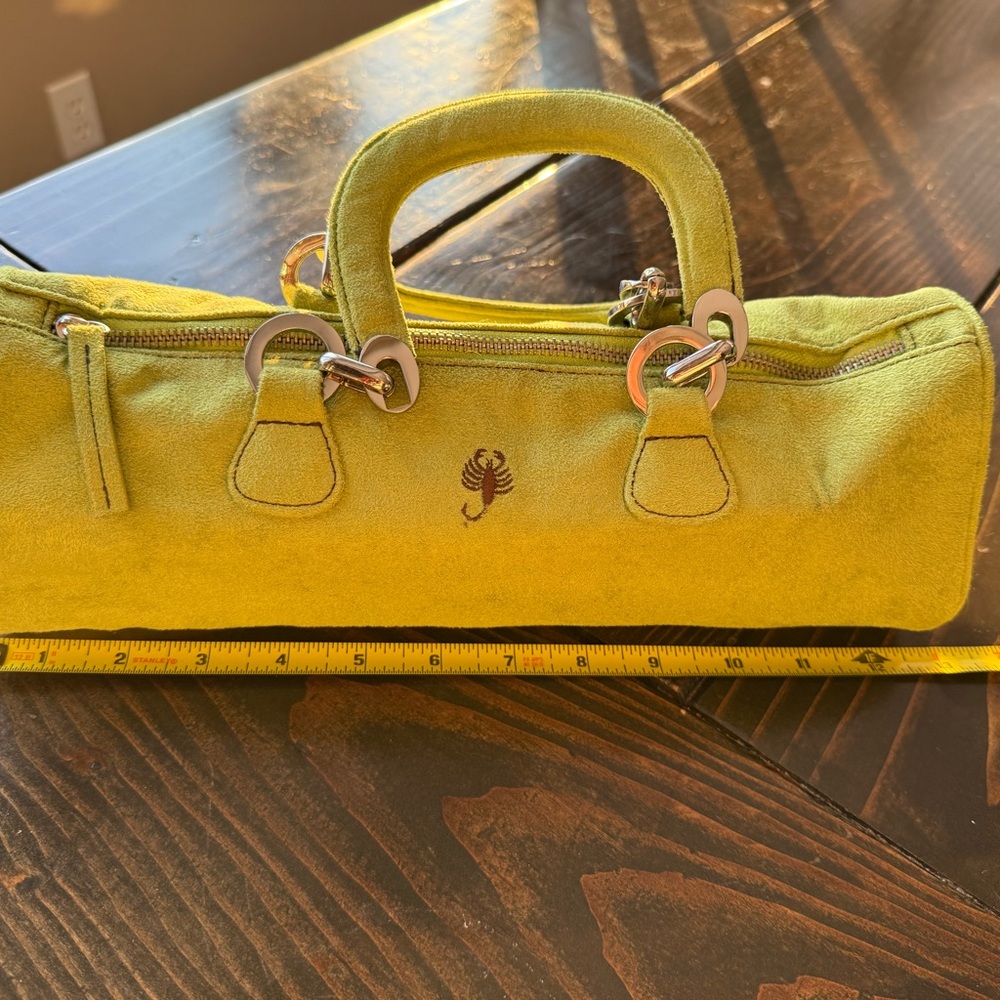 Matt & Nat Lime Green Cosmetic Bag with Scorpion Detail